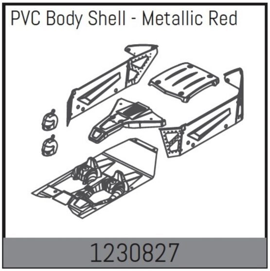 Karosserie-Set - Metallic-Rot