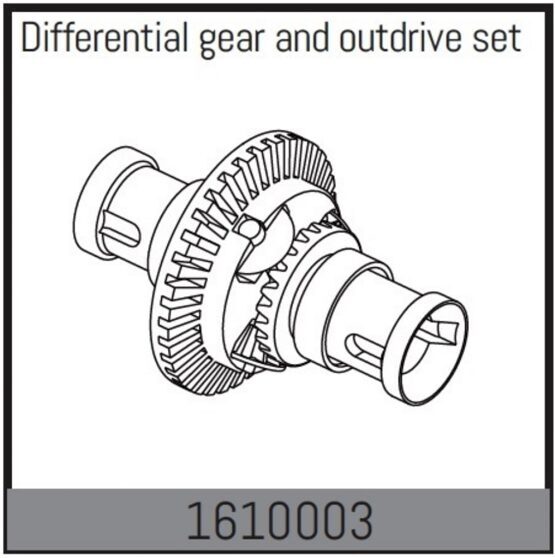 Differential gear and outdrive set